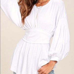 Free People Time Traveler Top in White
